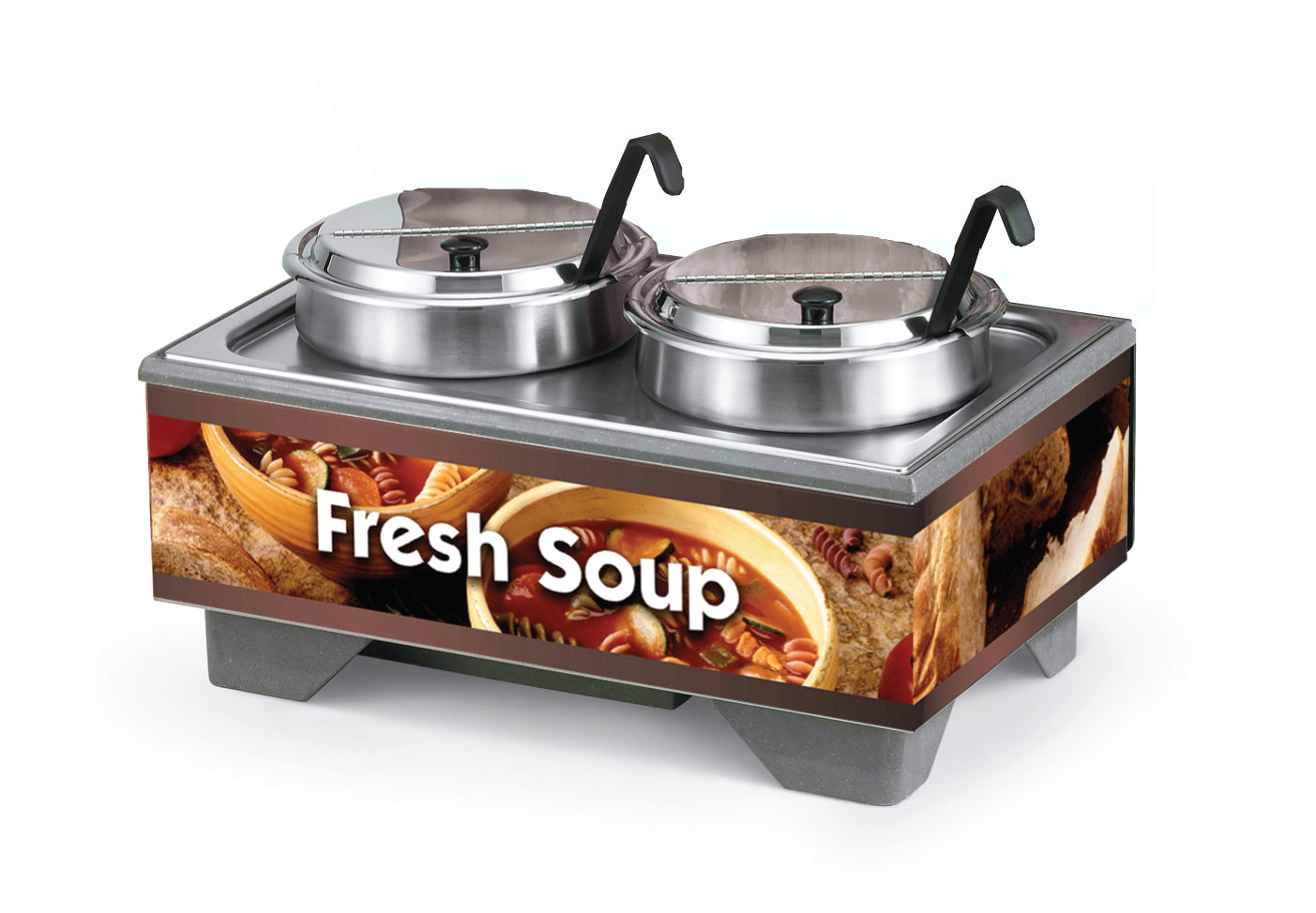 120V Full-Size Soup Merchandiser with 7-Quart Accessory Kit and Country Kitchen Graphics