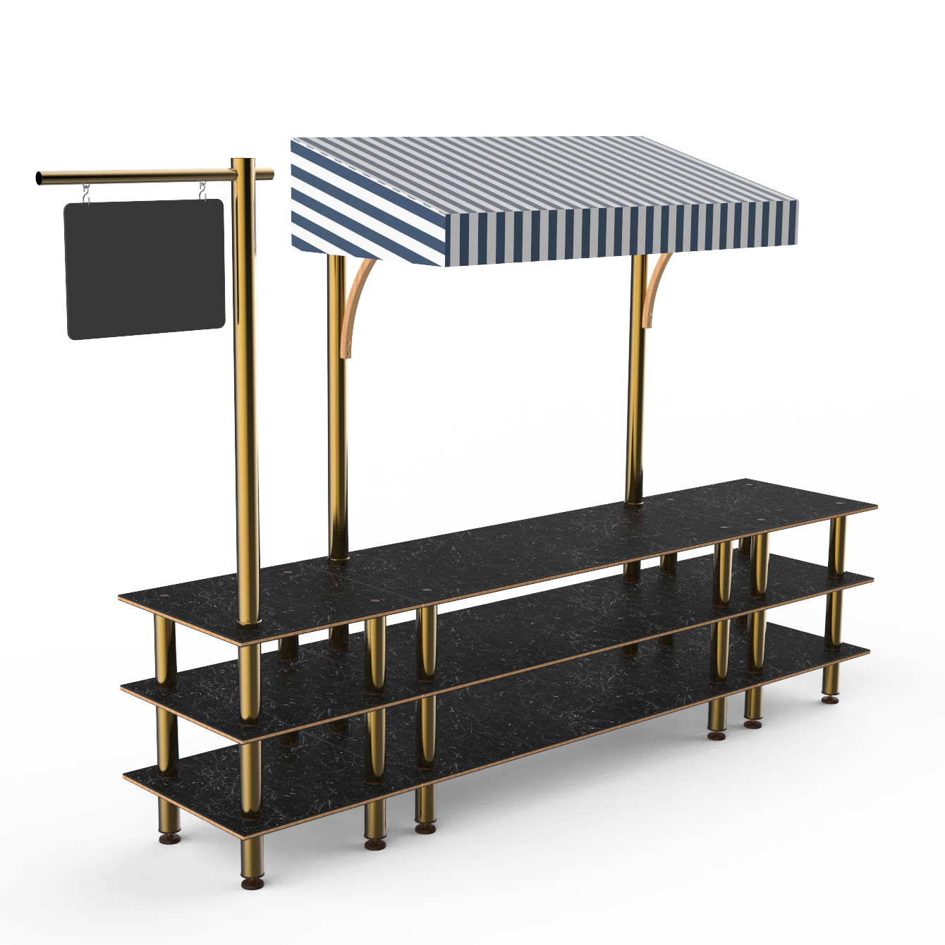 Bazaar Action Station L 130.0" W 33.0" Modular