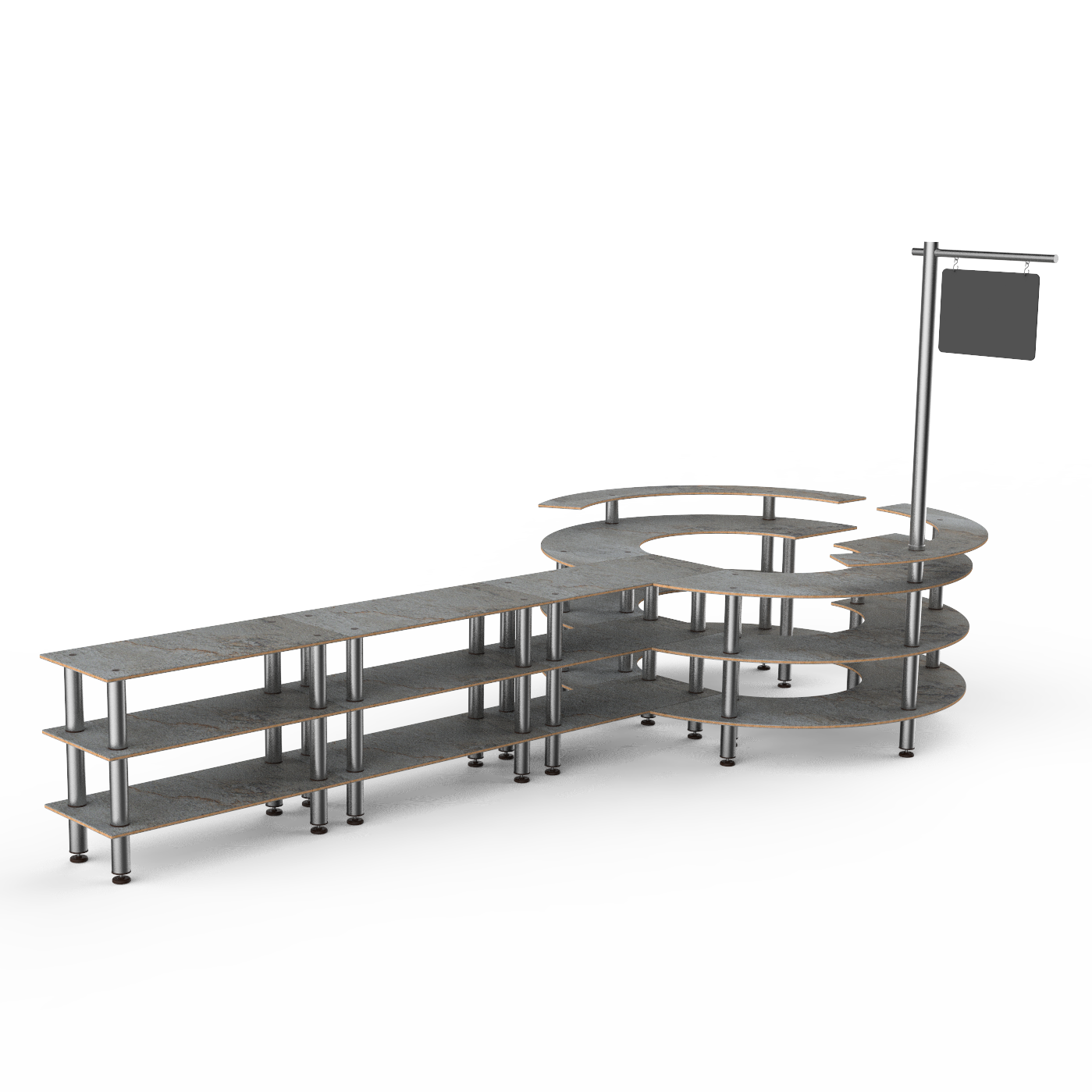 Creative Diy Station L 205.0" W 98.0" Modular