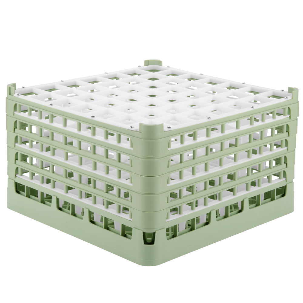49-compartment XXX-tall plus Signature full-size compartment rack in Light Green and top extender in Light Green