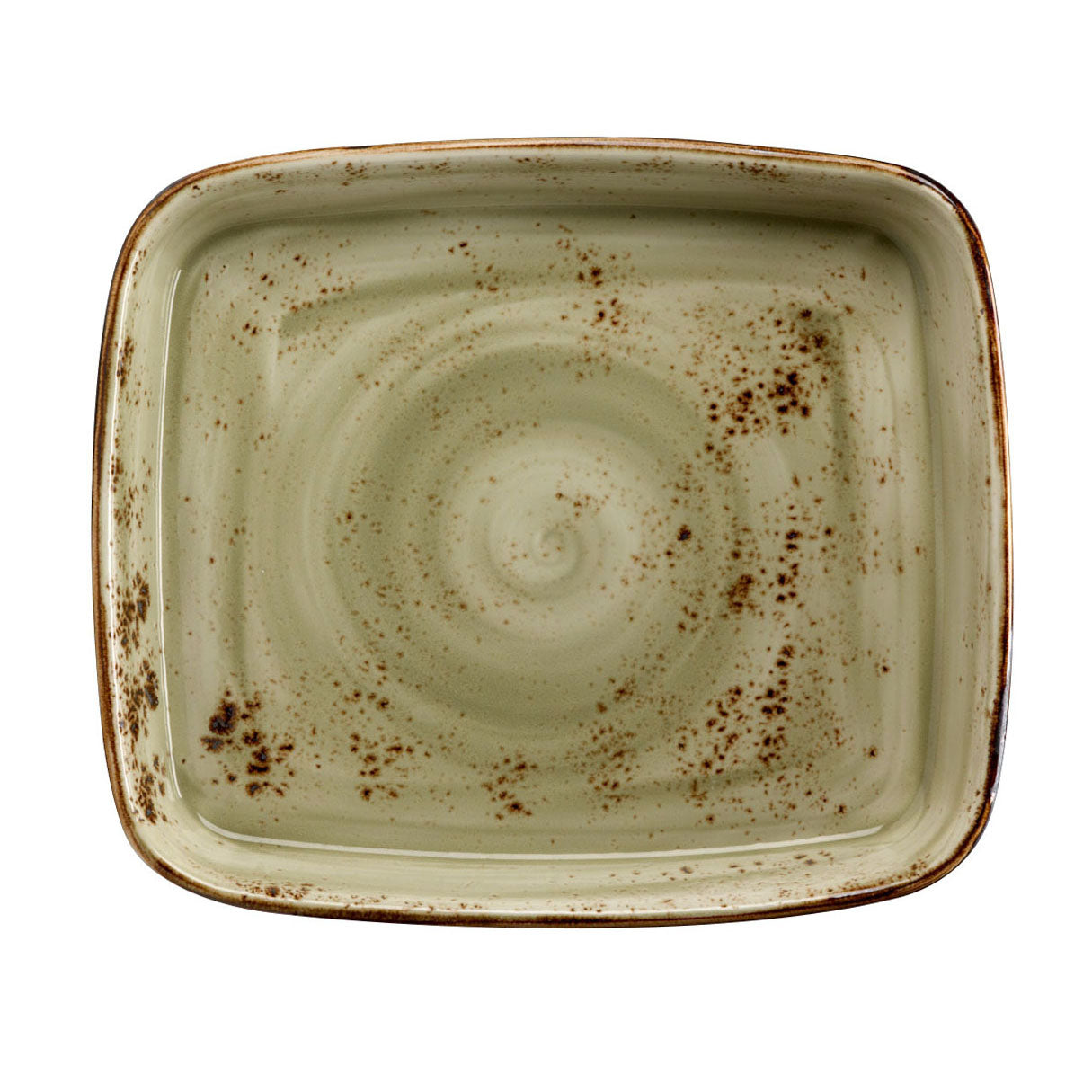 Oblong Roaster L 12.0" W 10.0" (80.0 Oz) Craft Green