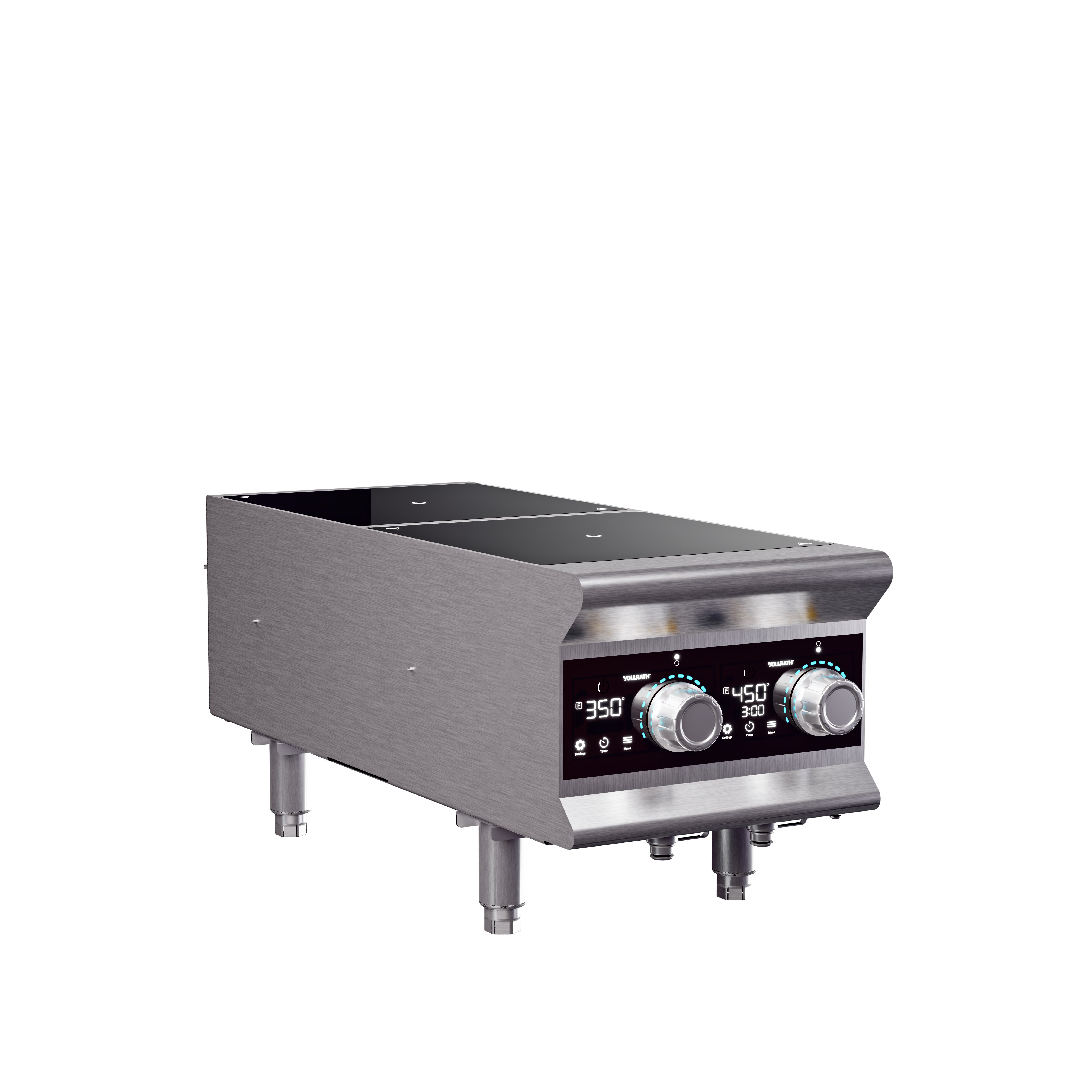 208- To 240V Two-Hob Heavy-Duty induction Range with Temperature Control Probe and Programs