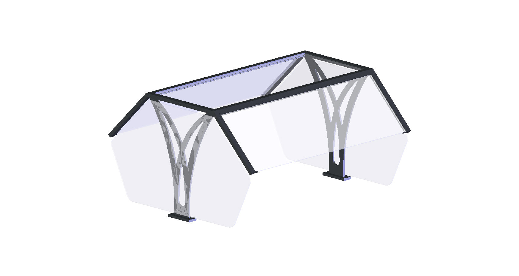 73-inch-wide Double-Sided with Top NSF Progressive Style Buffet Breath Guard for Stainless Steel Countertops 5 Well or 5 Pan