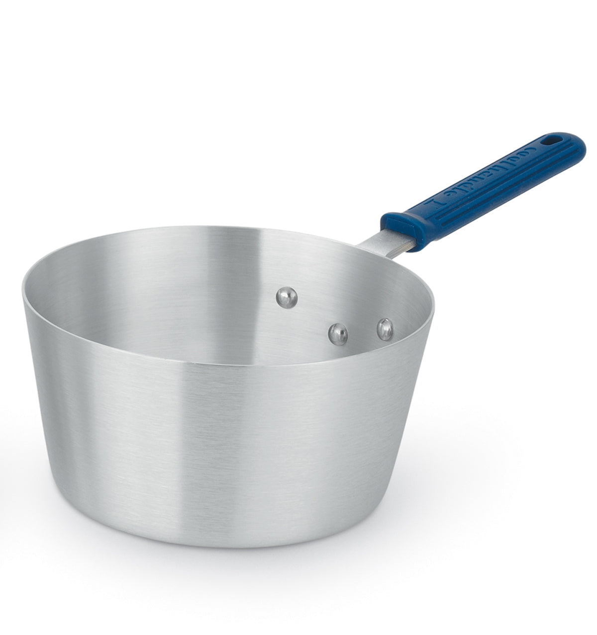 5 ½-quart Wear-Ever® tapered saucepan in natural finish with Cool Handle® rubber grip sleeve