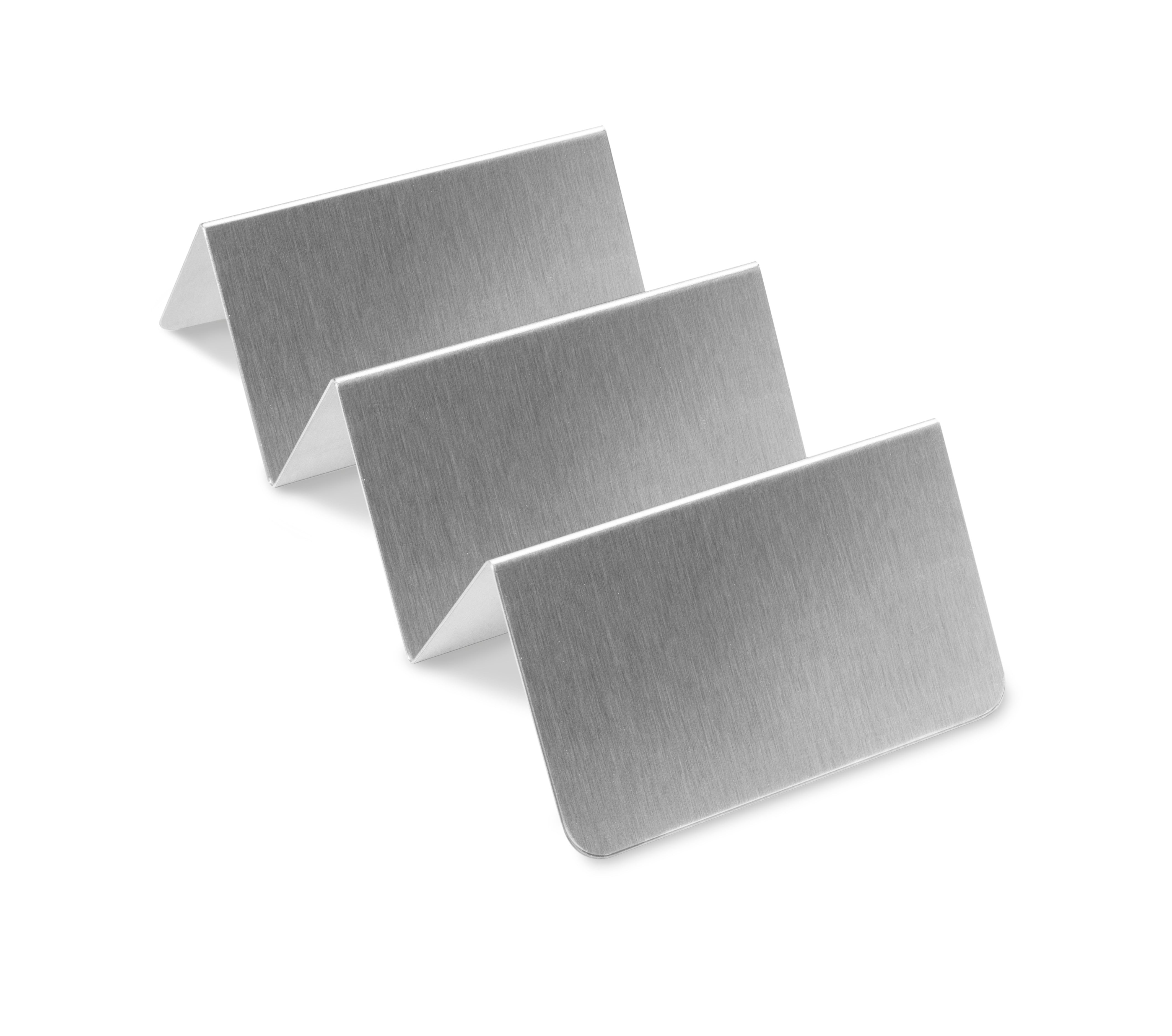 Two- or Three-Compartment Stainless Steel Taco Tray In Satin Finish