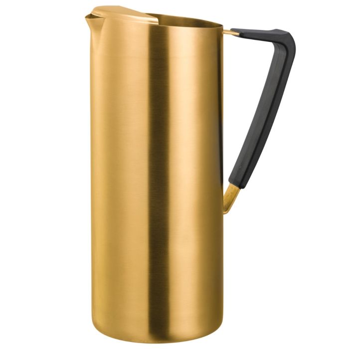 Slim Stainless Water Pitcher, Ice Guard, 1.9 Liter, Vintage Gold