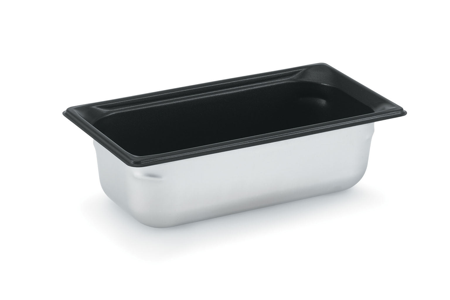 Third-size 2 ½-inch-deep Super Pan 3® stainless steel steam table pan with Steel Coat x3™ nonstick coating