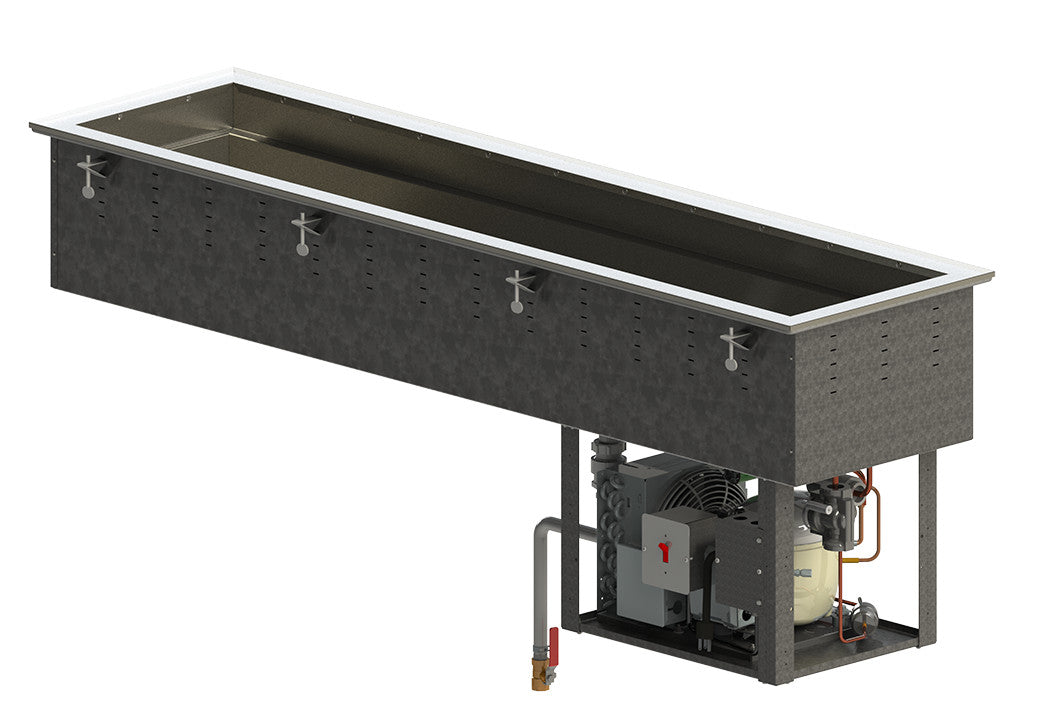 Four-Well 120-Volt Nsf 7-Certified Short-Side Refrigerated Drop-In Cold Well