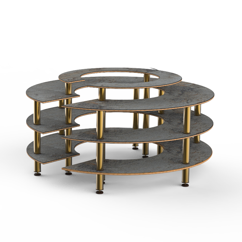 Round Market Station L 81.5" W 81.5" Modular