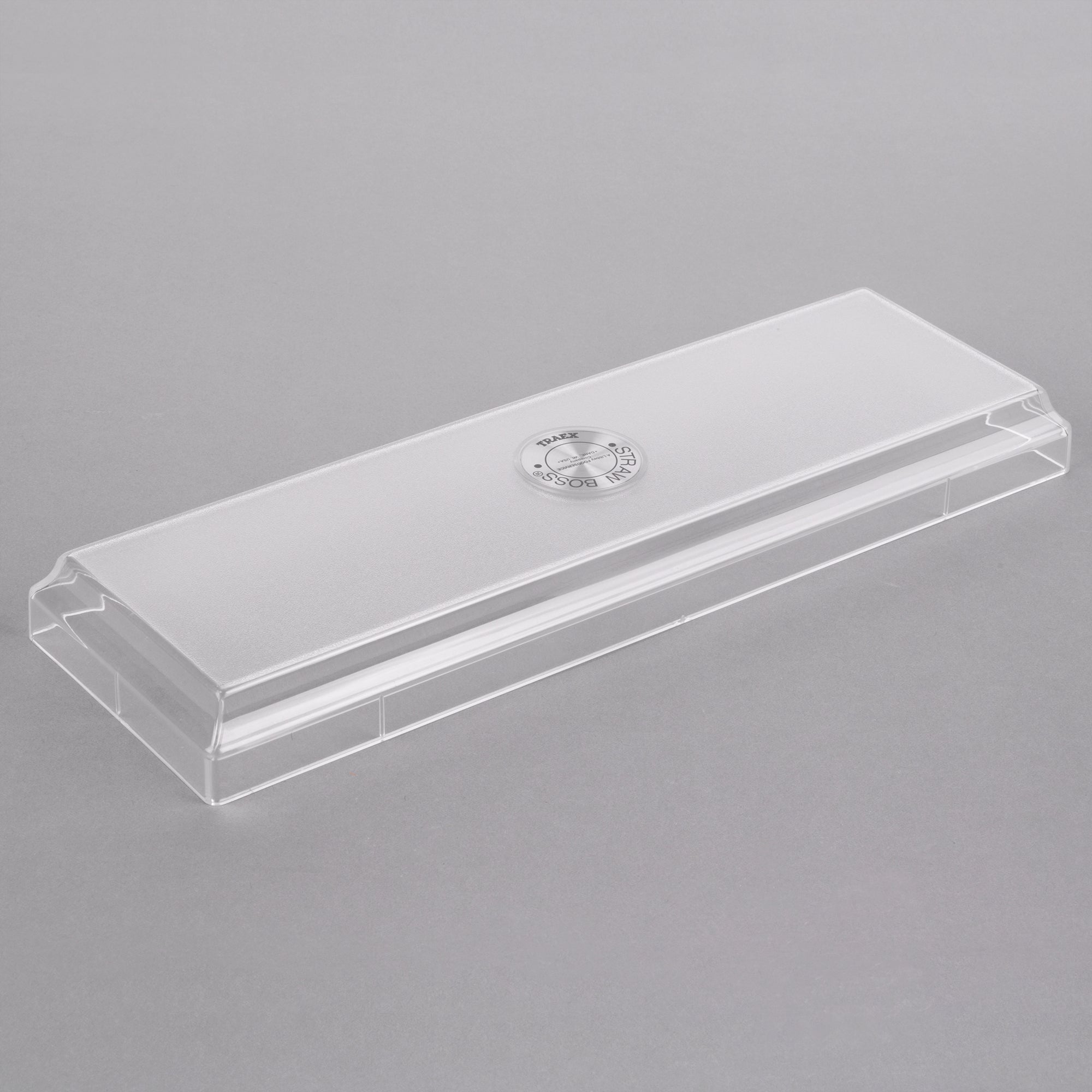12-inch x 4-inch Traex® straw boss clear straw dispenser lid