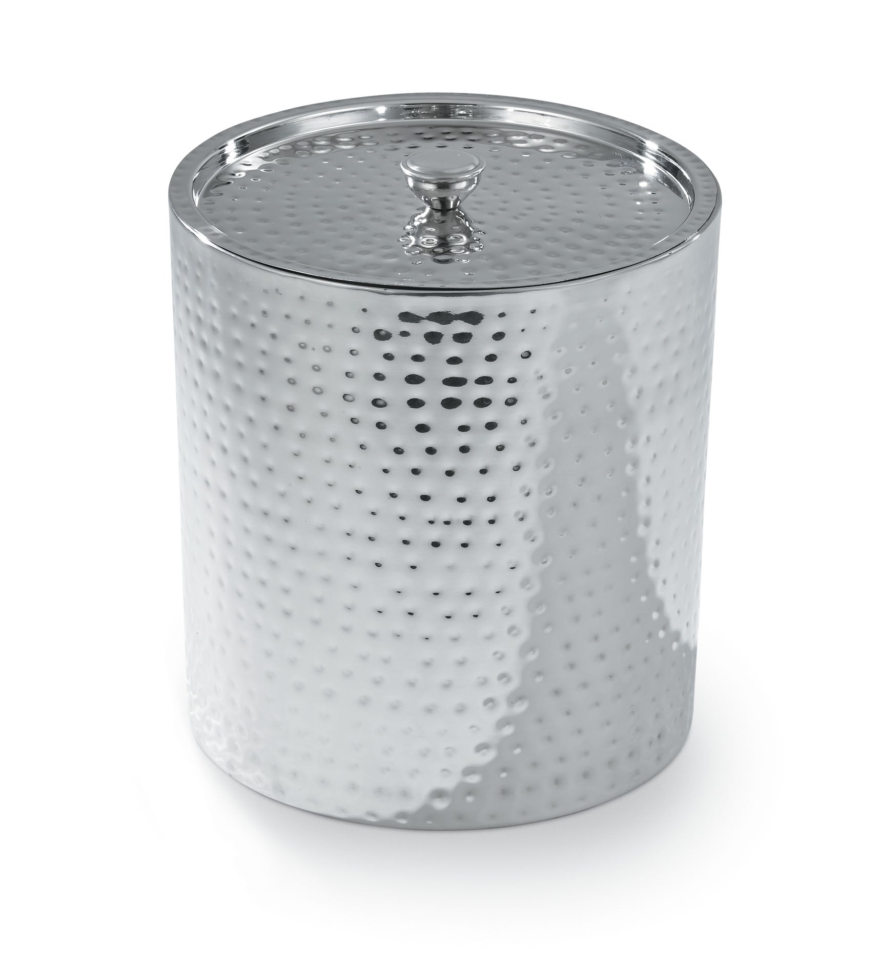 3-gallon double-wall stainless steel ice cream chiller in hammered finish