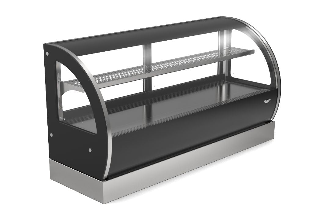 60-Inch-Wide 120-Volt Curved-Glass Countertop Refrigerated Deli Display Case with Rear Access