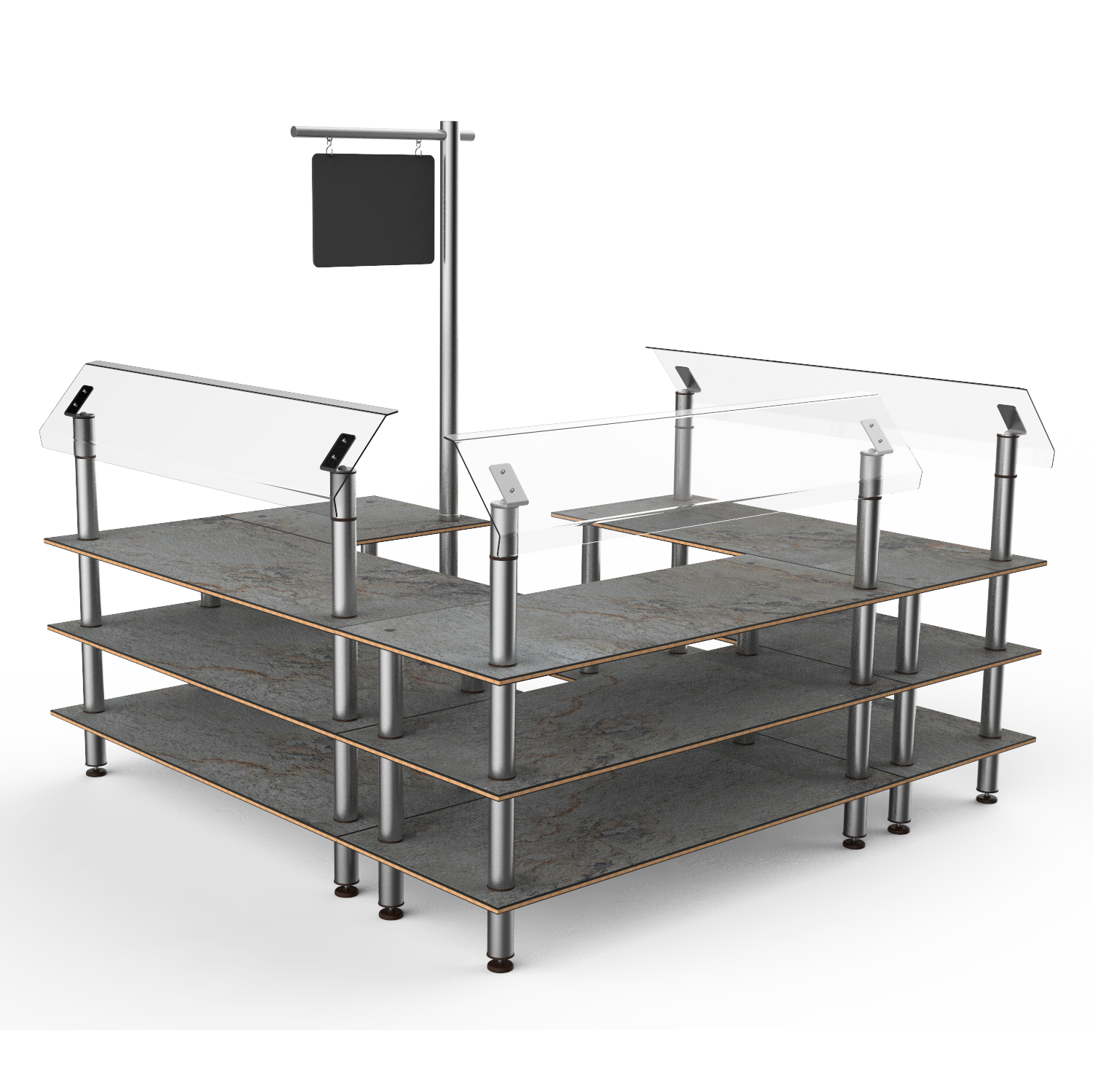 Self Service Salad Station L 100.5" W 100.5" Modular
