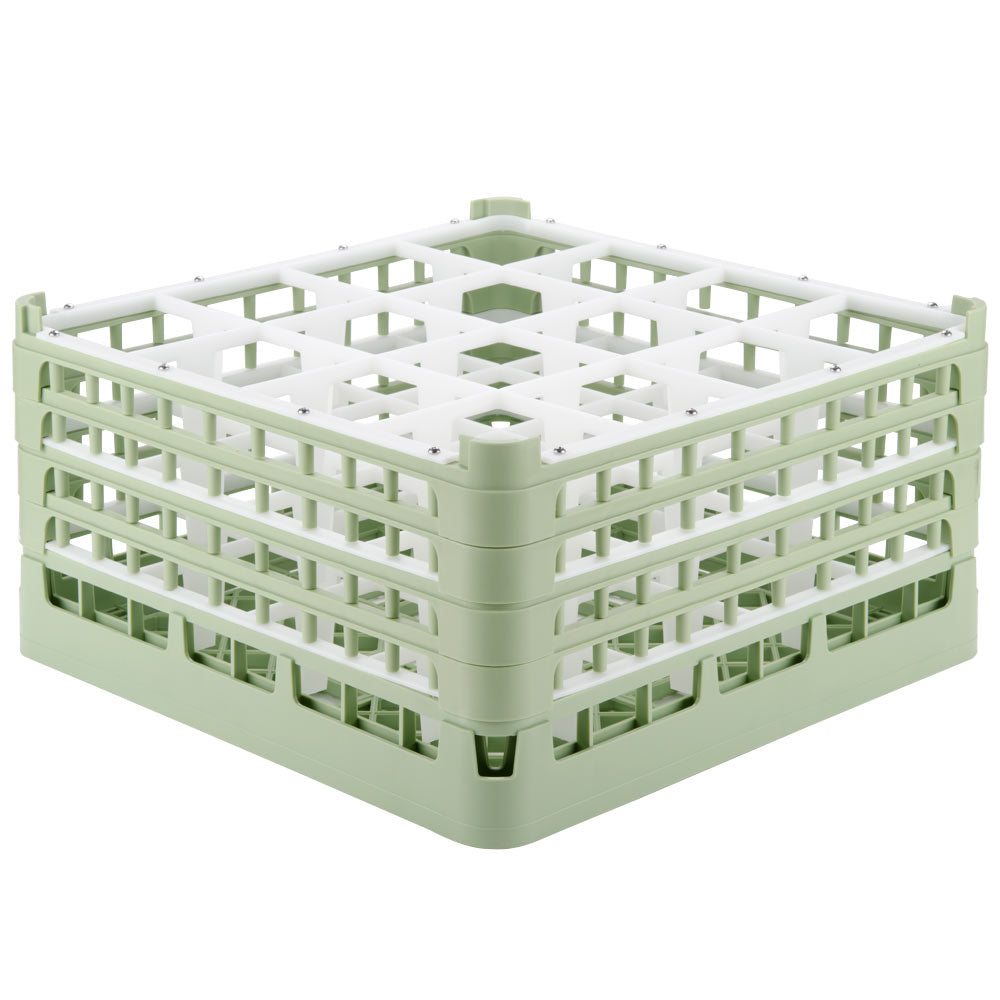 16-compartment XX-tall plus Signature full-size compartment rack in Light Green and top extender in Light Green