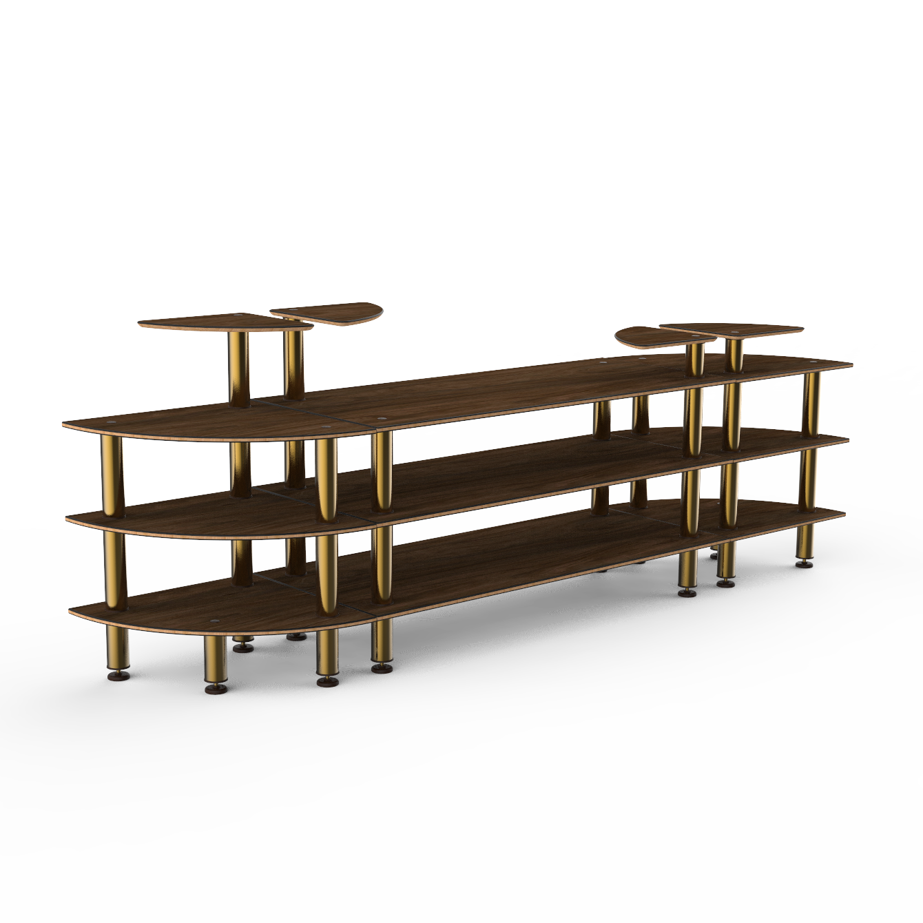 Classic Curved Buffet Station L 130.0" W 29.5" Modular