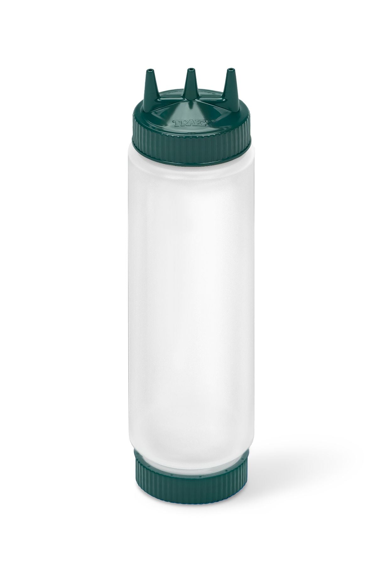24 oz. Traex® Fifo Clear Squeeze Dispenser with Green Tri Tip™ and Base Cap
