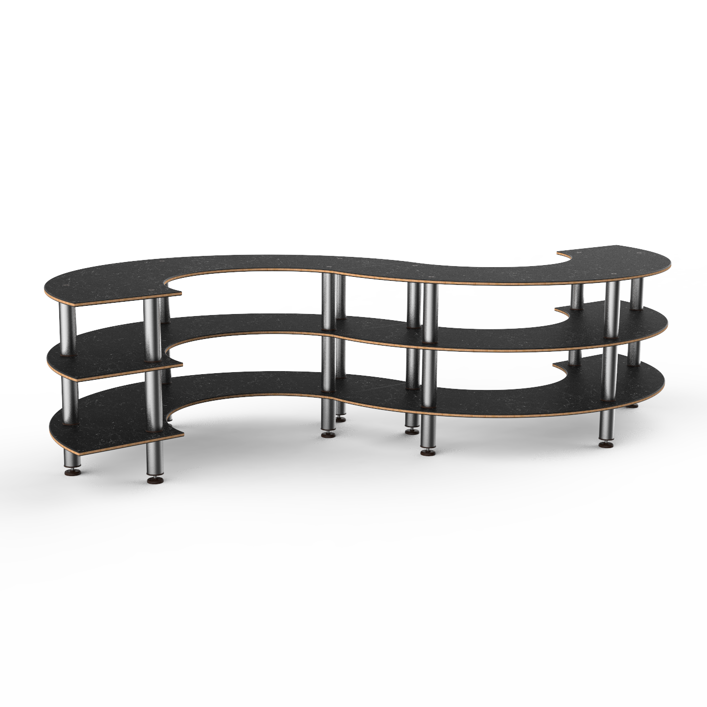 Small S Buffet Station L 141.0" W 76.0" Modular