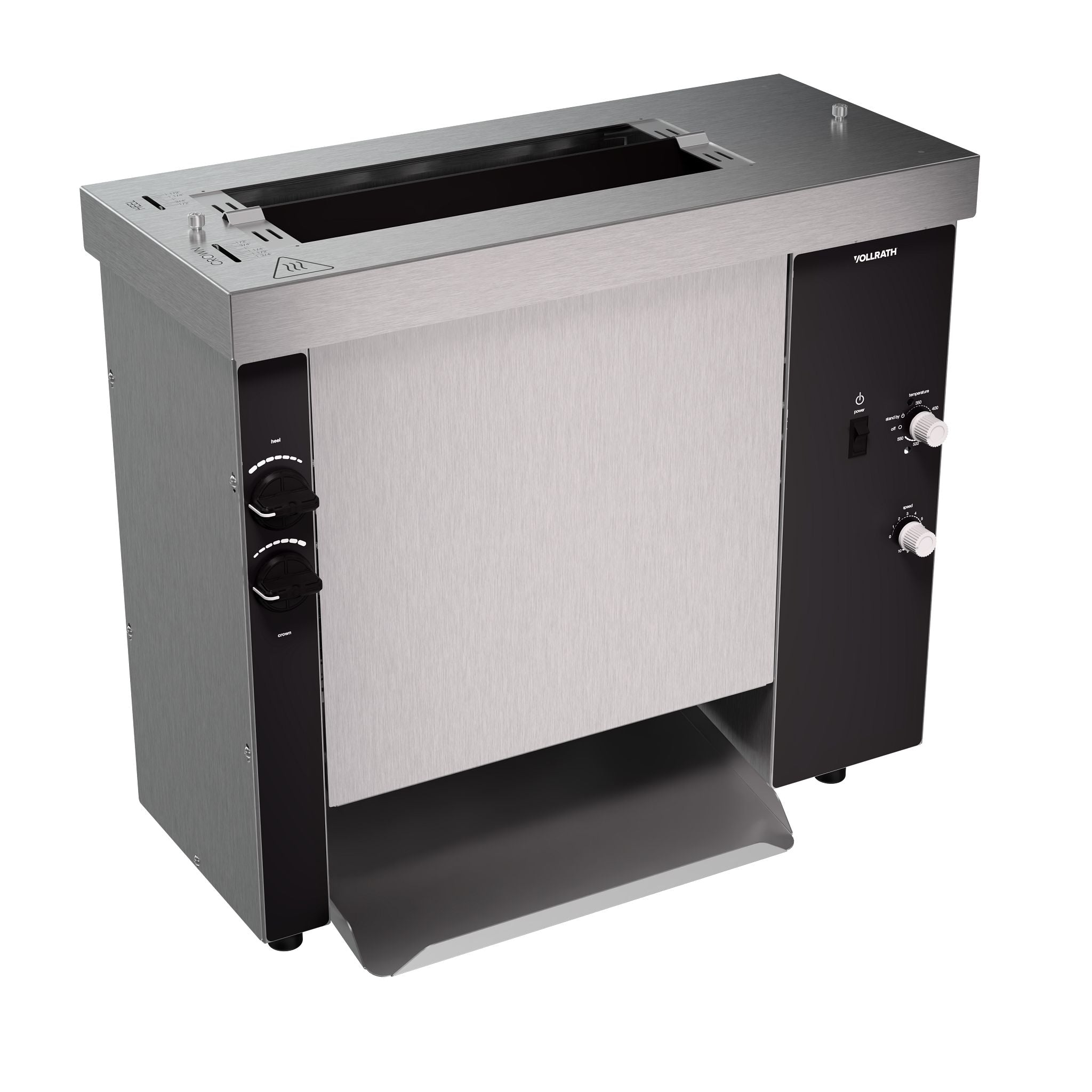 208V Vertical Contact Bun Toaster with Variable Speed, Silicone Belt Wraps and Auxiliary Bun Warmer
