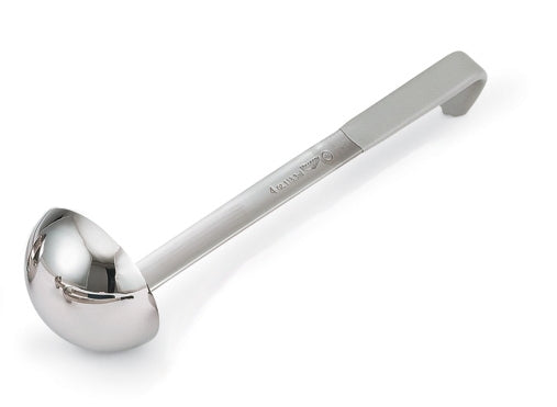 4-ounce heavy-duty stainless steel ladle with gray Kool-Touch® handle