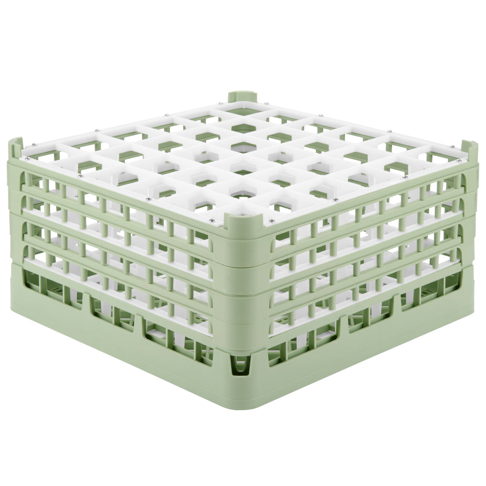 36-compartment XX-tall Signature full-size compartment rack in Light Green and top extender in Light Green