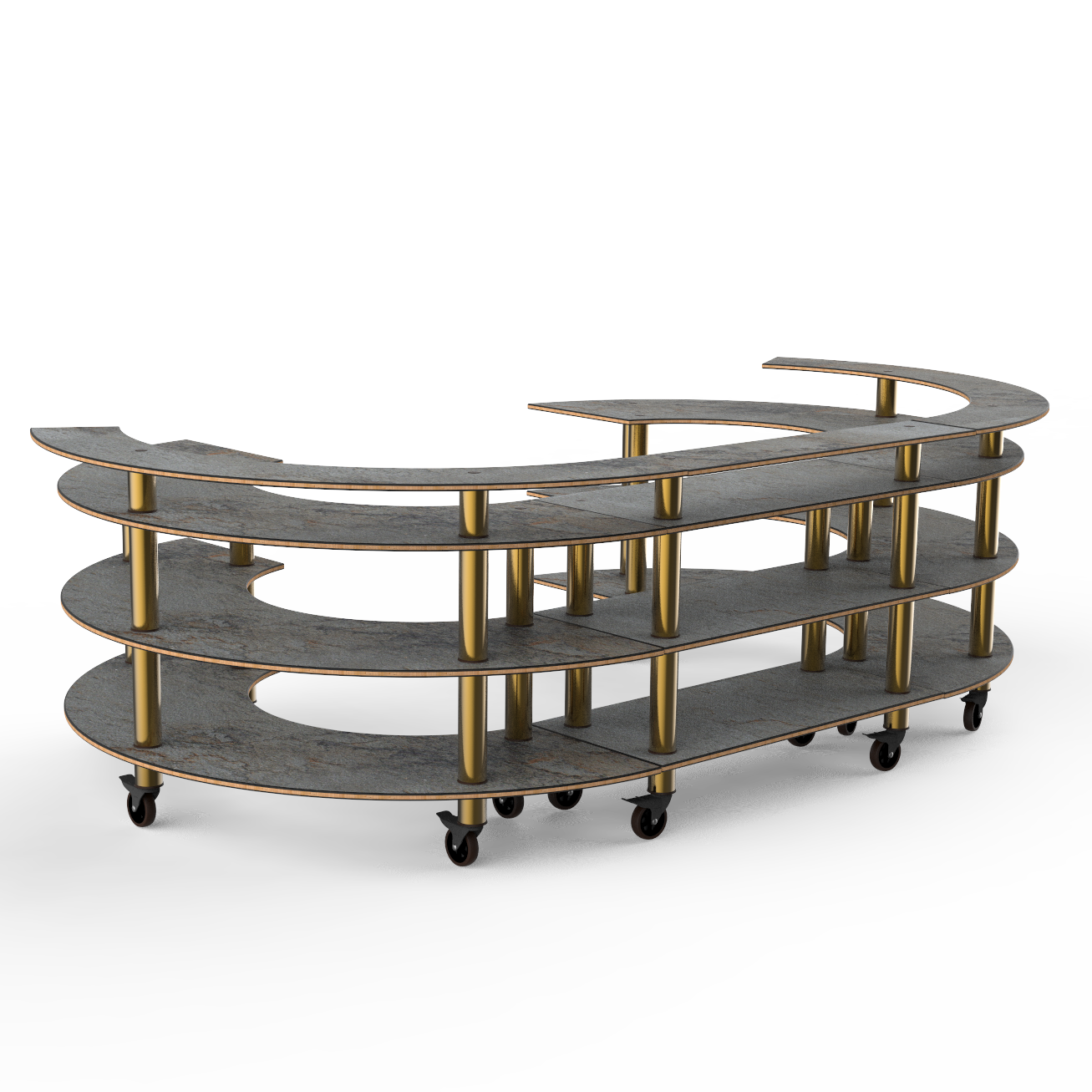 Open C Serving Station L 134.375" W 84.0" Modular