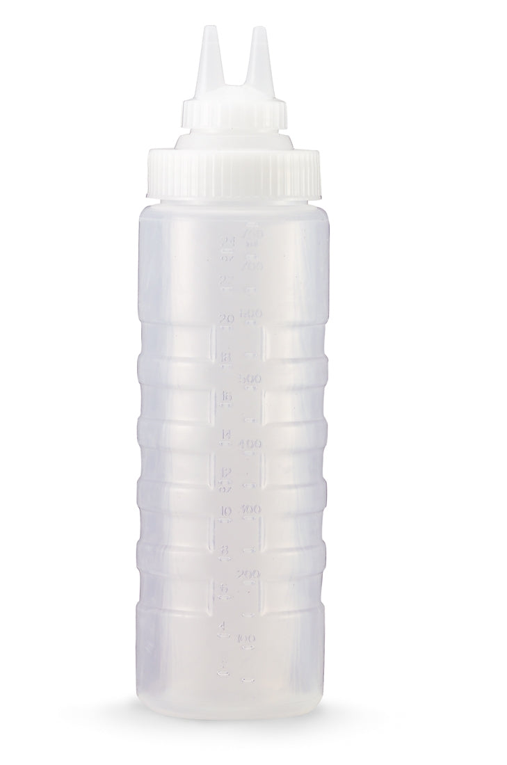 Traex® Wide Mouth Squeeze Bottle - Twin Tip™ cap clear converter and clear bottle