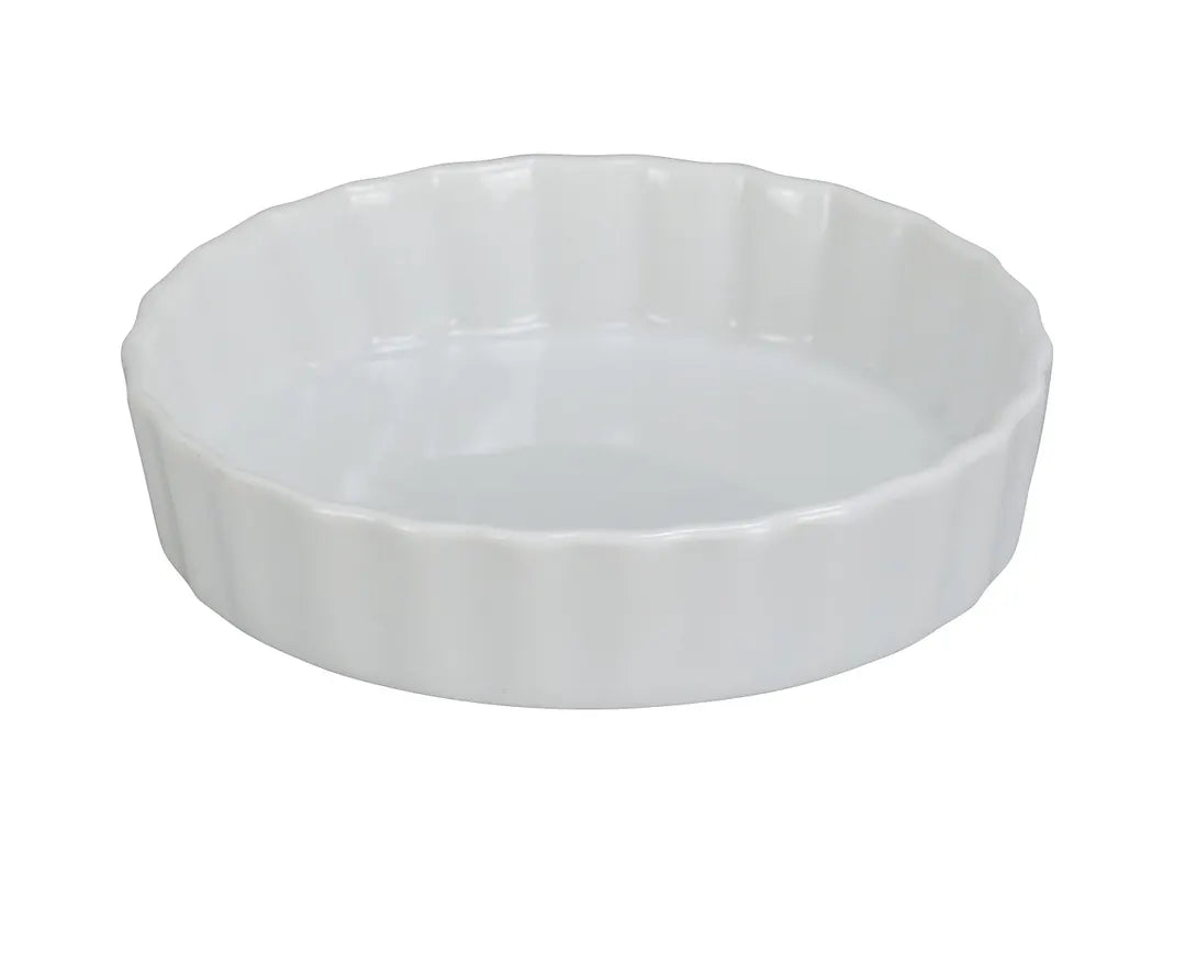 5-1/2 oz. Accessories White Fluted Quiche Dish