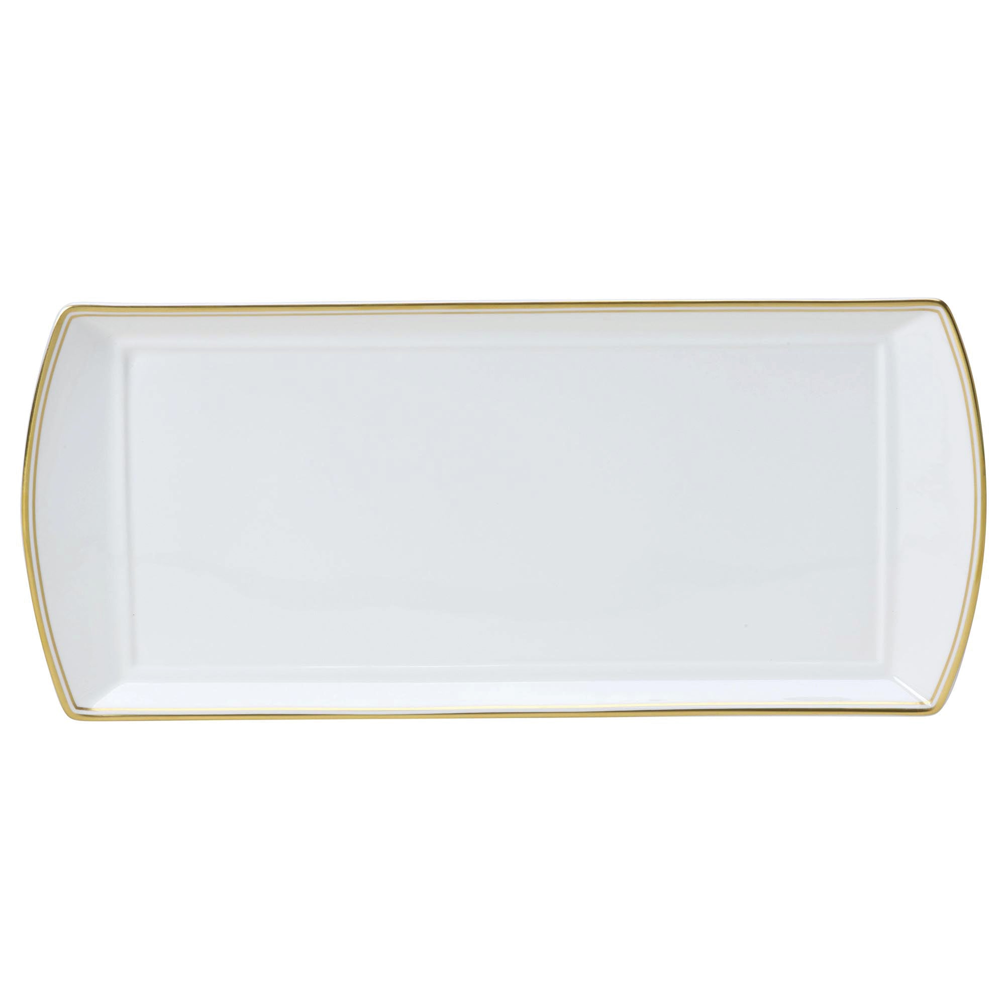 L/S Rectangle Tray L 13.33" W 6.0" Burnished Gold
