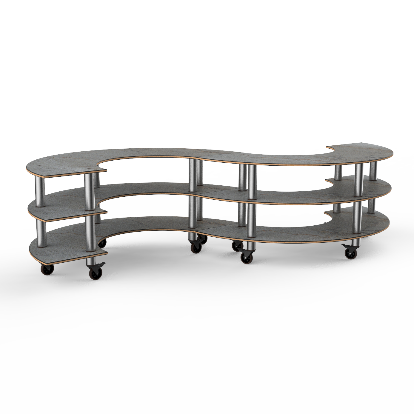 Small S Buffet Station L 141.0" W 76.0" Modular