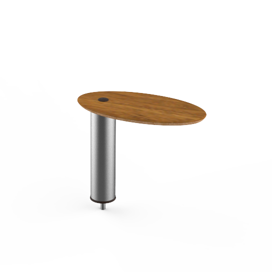 Small Oval High Display Shelf L 16.0" W 8.0" Modular