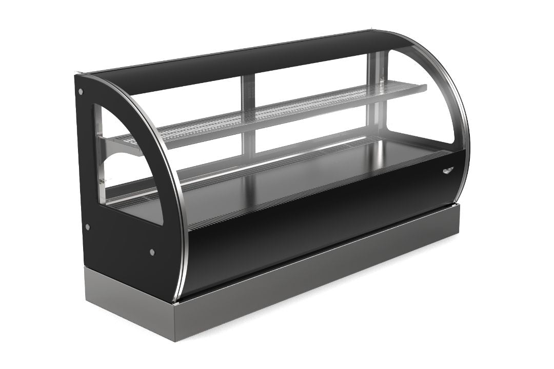 60-Inch-Wide 120-Volt Curved-Front Countertop Heated Deli Display Case with Rear Access