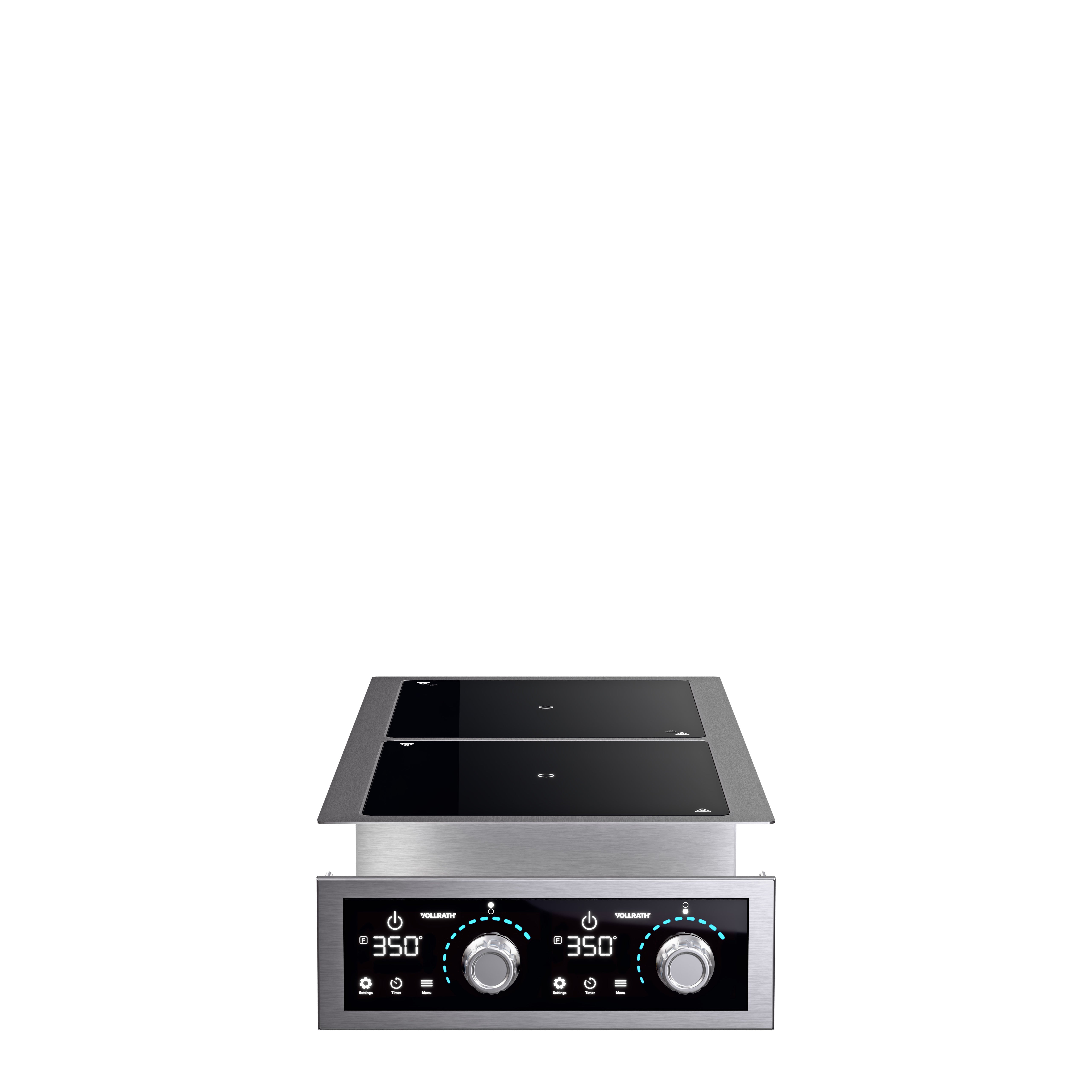 208- To 240-Volt 2,900-Watt Two-Hob Drop-In Induction Range with Programs