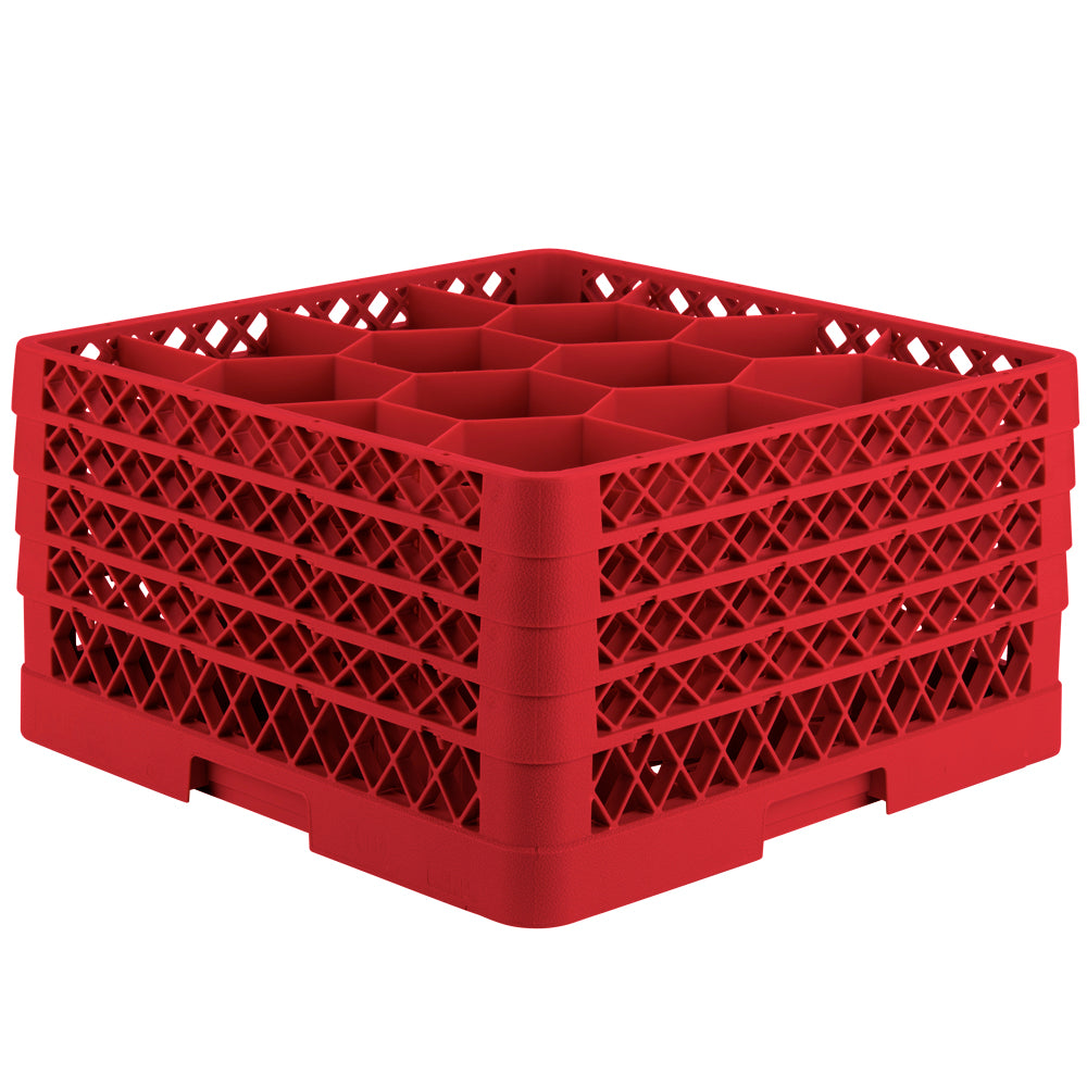 Traex® Full-Size Rack Max® Compartment Racks with four extenders in Red