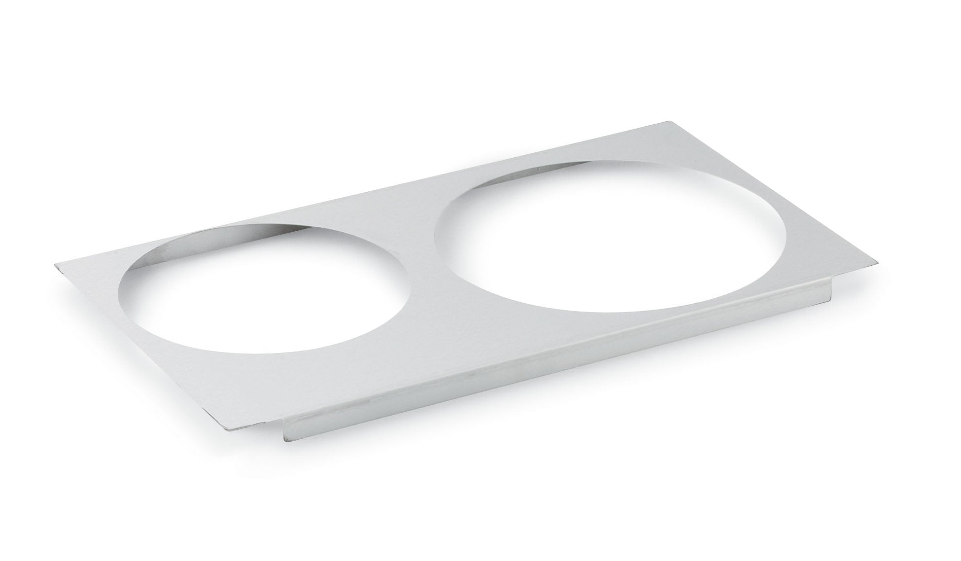Two-opening stainless steel adapter plate for 7 ¼-quart and 11-quart insets