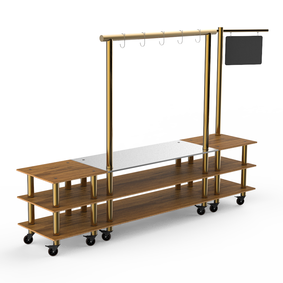 Pro Salsa Bar Station L 130.0" W 29.5" Modular