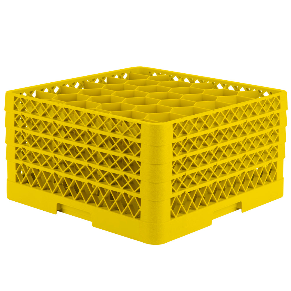 Traex® Full-Size Rack Max® Compartment Racks with four extenders in Yellow