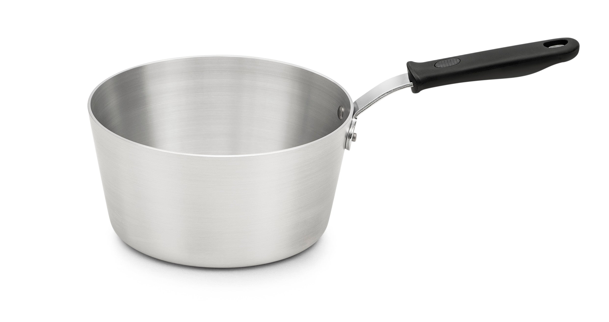 3 ¾-Quart Wear-Ever® Tapered Aluminum Saucepan with Natural Finish and Silicone Handle