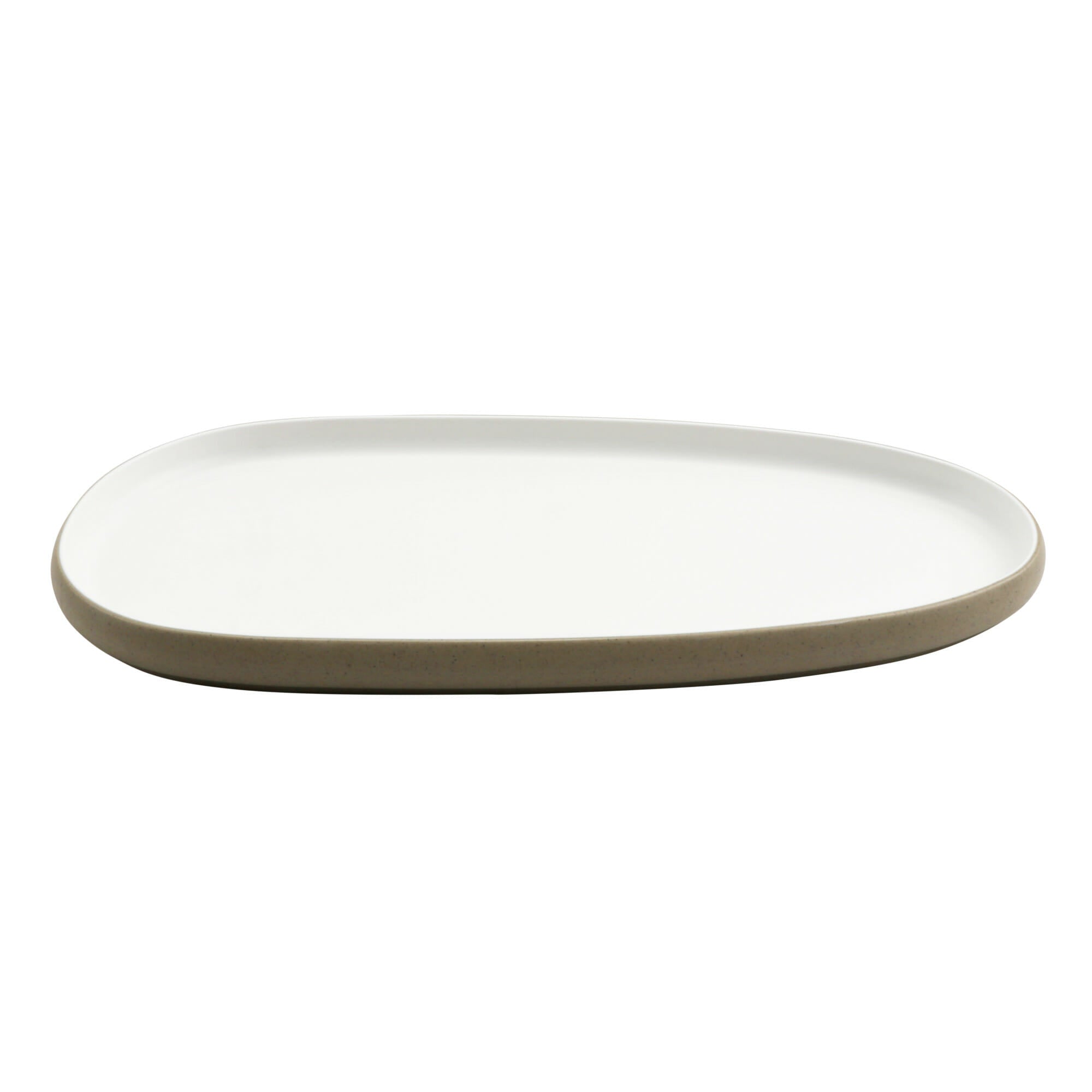 Cheforward Hatch 15.5" Oblong Melamine Plate, Touch of Honey/Sandstone
