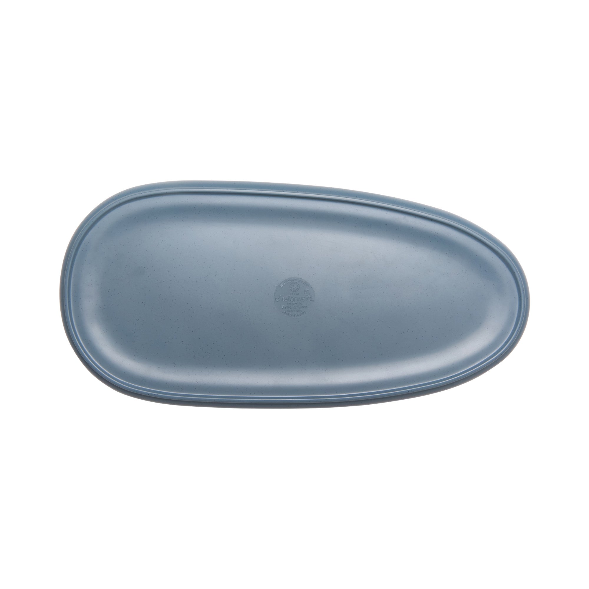 Cheforward Hatch 15.5" x 7.5" Oblong Melamine Platter, Touch of Honey/Bluejay