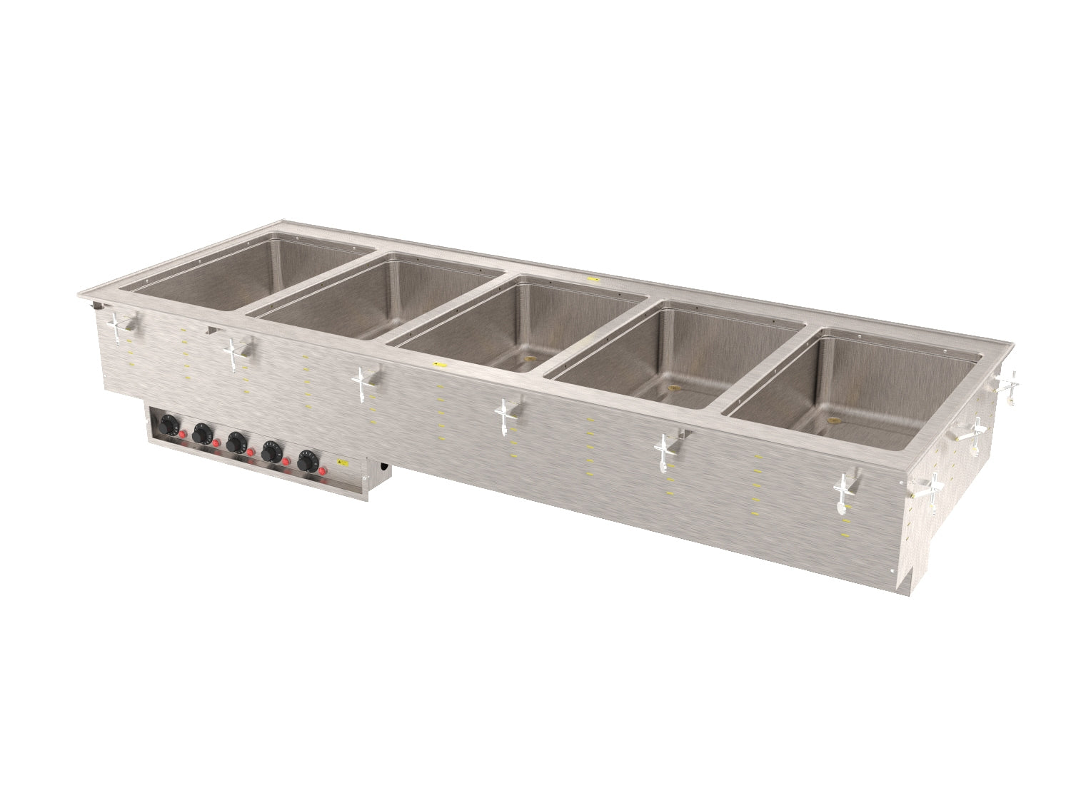 208 to 240 Volt Five-Well Modular Hot Drop Ins with Marine Grade Wells with Manifold Drain and Infinite Controls