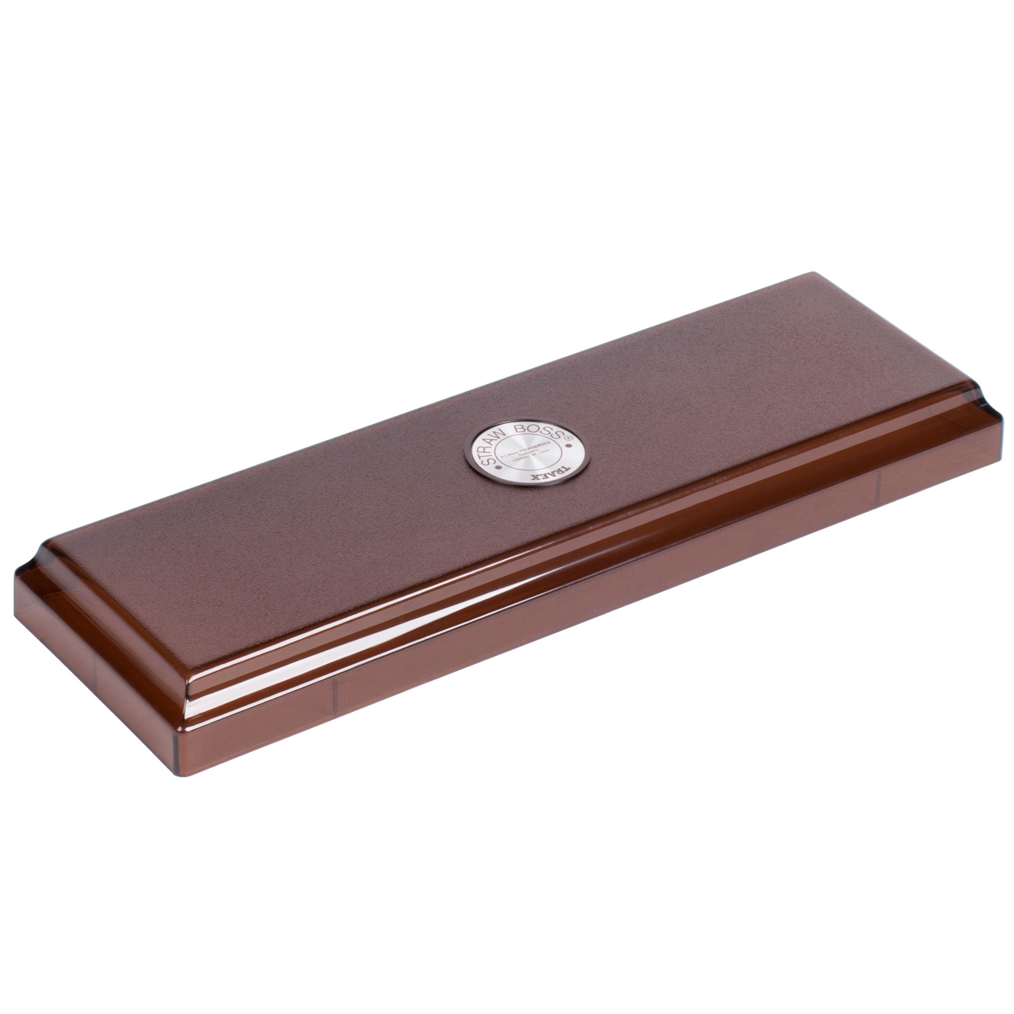 12-inch x 4-inch Traex® straw boss brown straw dispenser lid