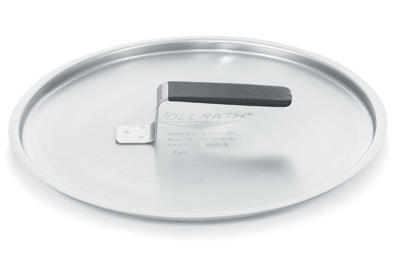 10-inch Tribute® stainless steel frying pan cover with dipped handle