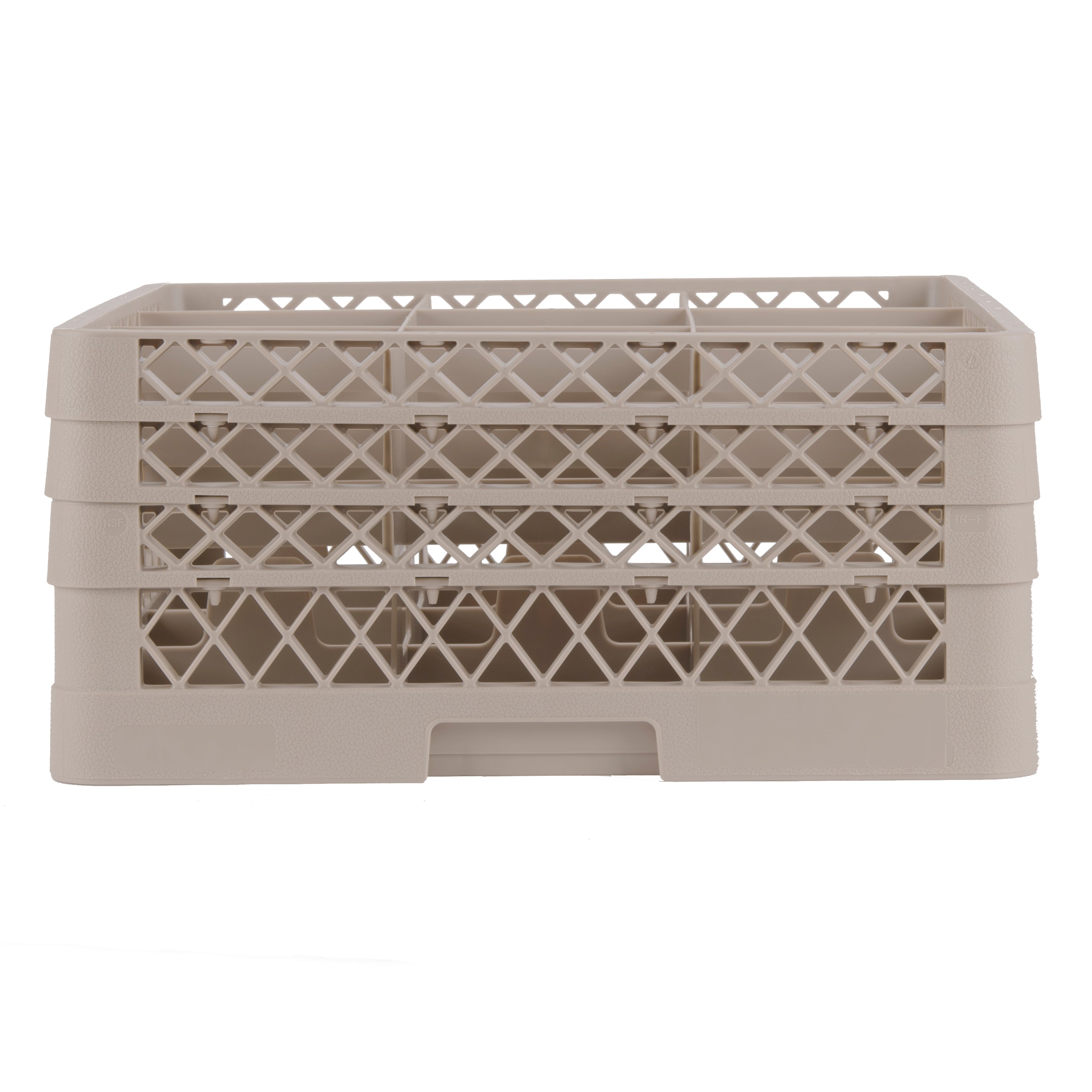 Full-Size 9-Compartment Traex® Glass Rack with One Extenders in Beige