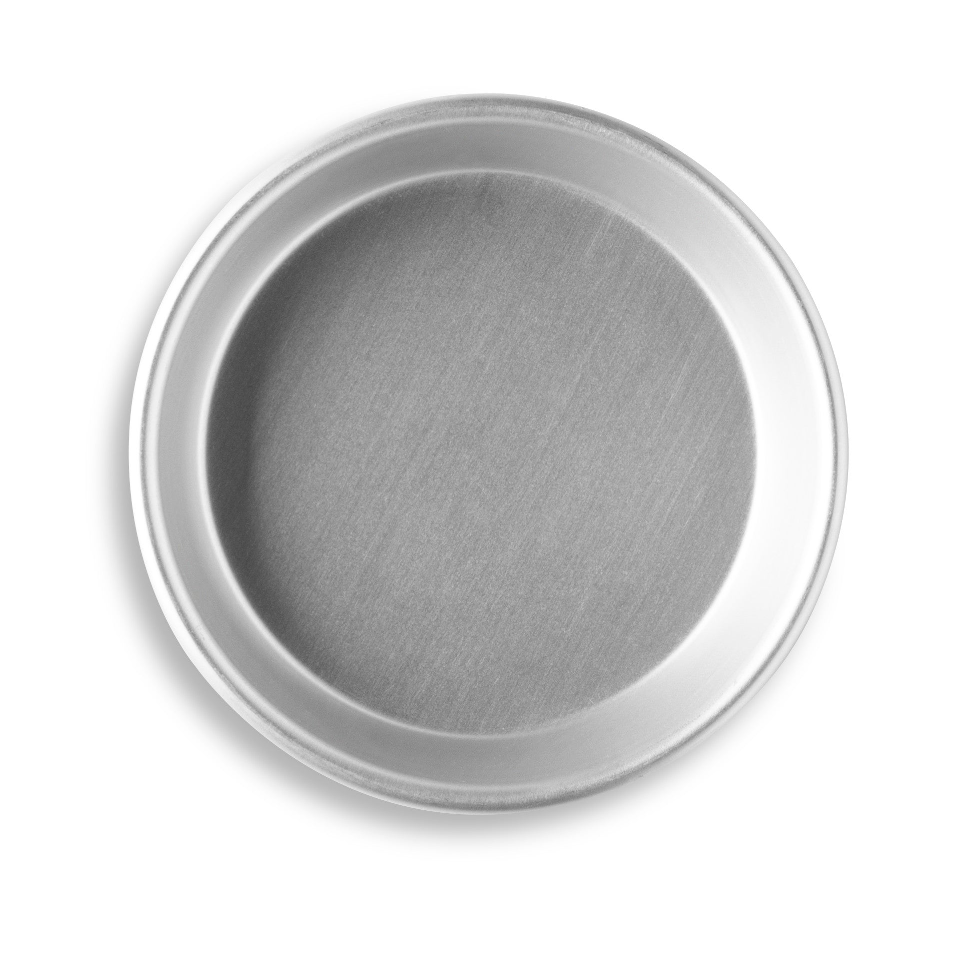 8" Solid Tapered Press-Cut Aluminum Pizza Pan in Natural Finish