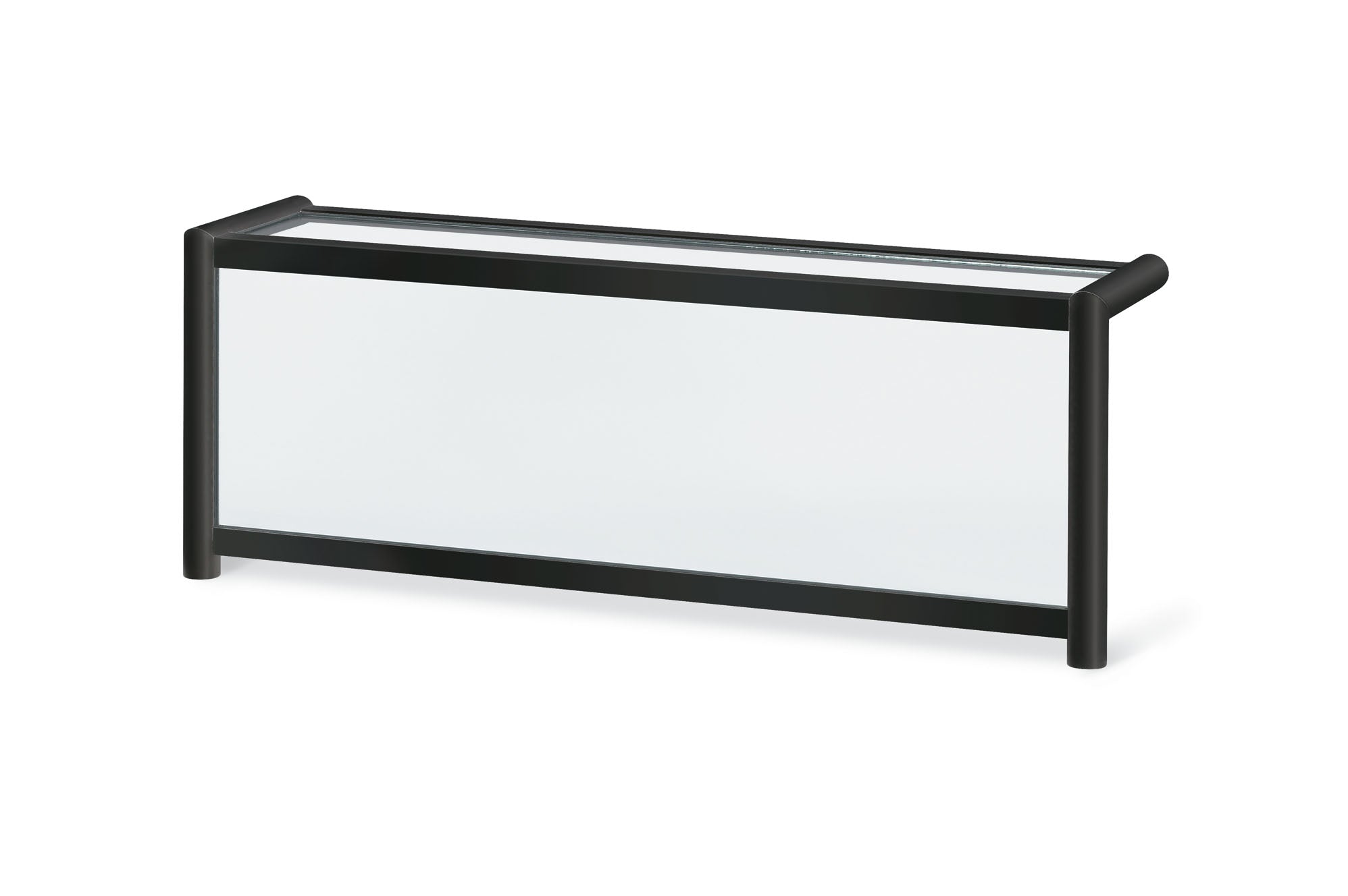 Standard Traditional Style Breath Guards for Stainless Steel Countertops - Cafeteria with Top Shelf