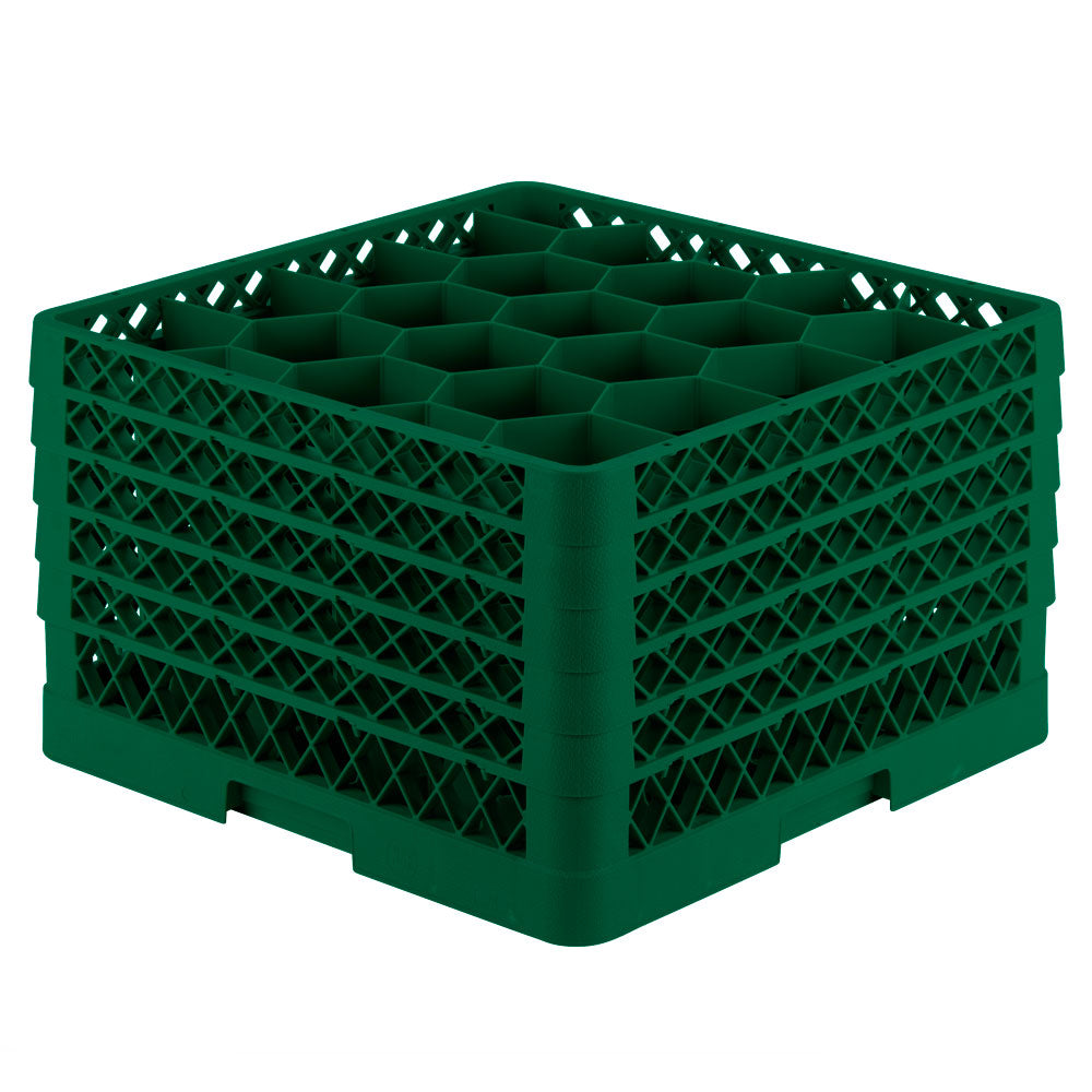 Traex® Full-Size Rack Max® Compartment Racks with 20 Hexagon shaped compartments and five extenders in Green