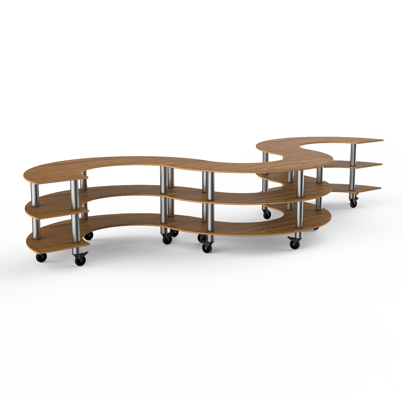 Large Snake Shape Station L 202.0" W 77.0" Modular
