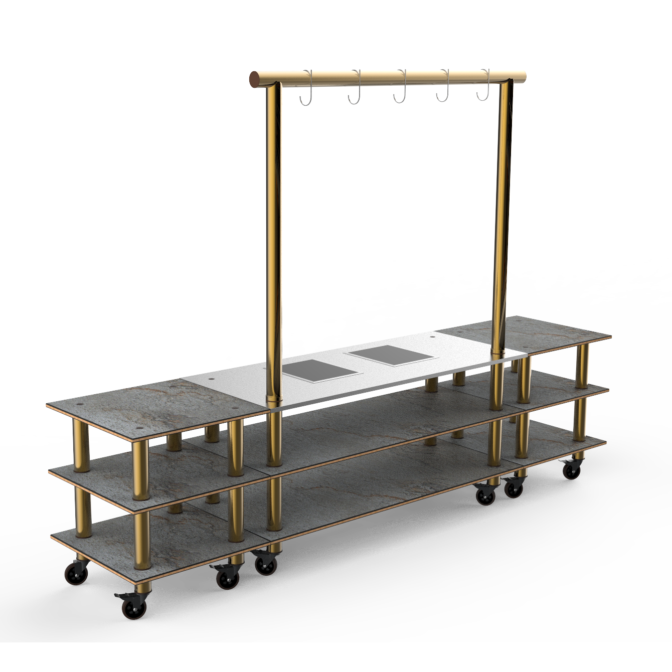 Large Arch Induction Station L 130.0" W 29.5" Modular