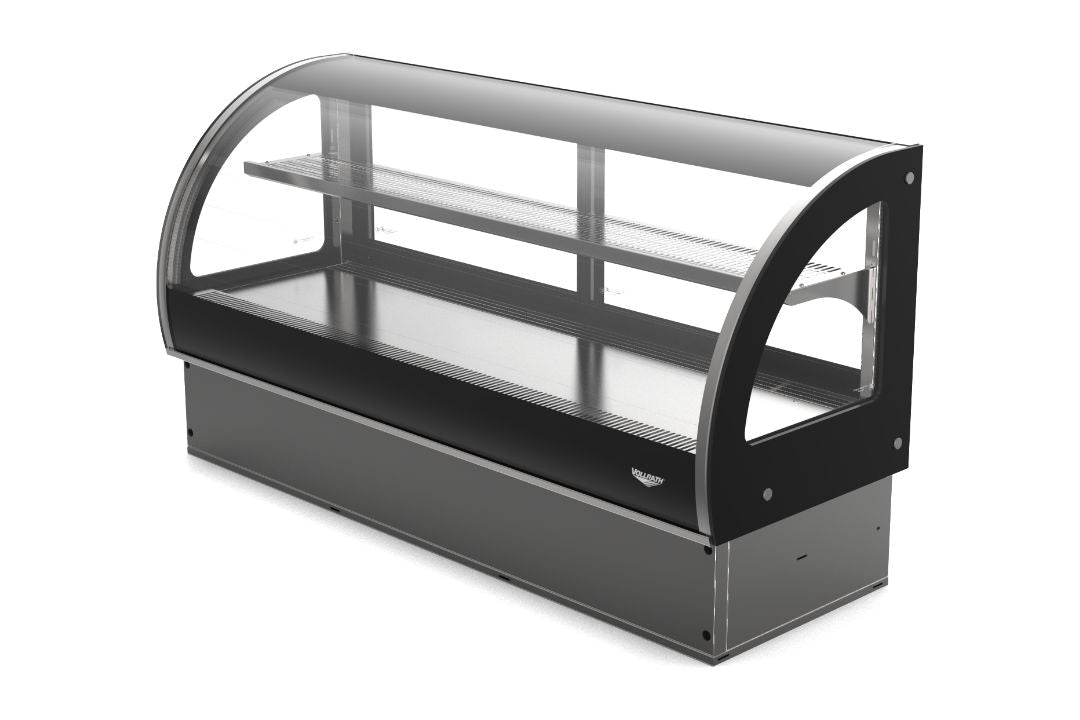 60-Inch-Wide 120-Volt Curved-Glass Drop-In Refrigerated Display Case with Rear Access