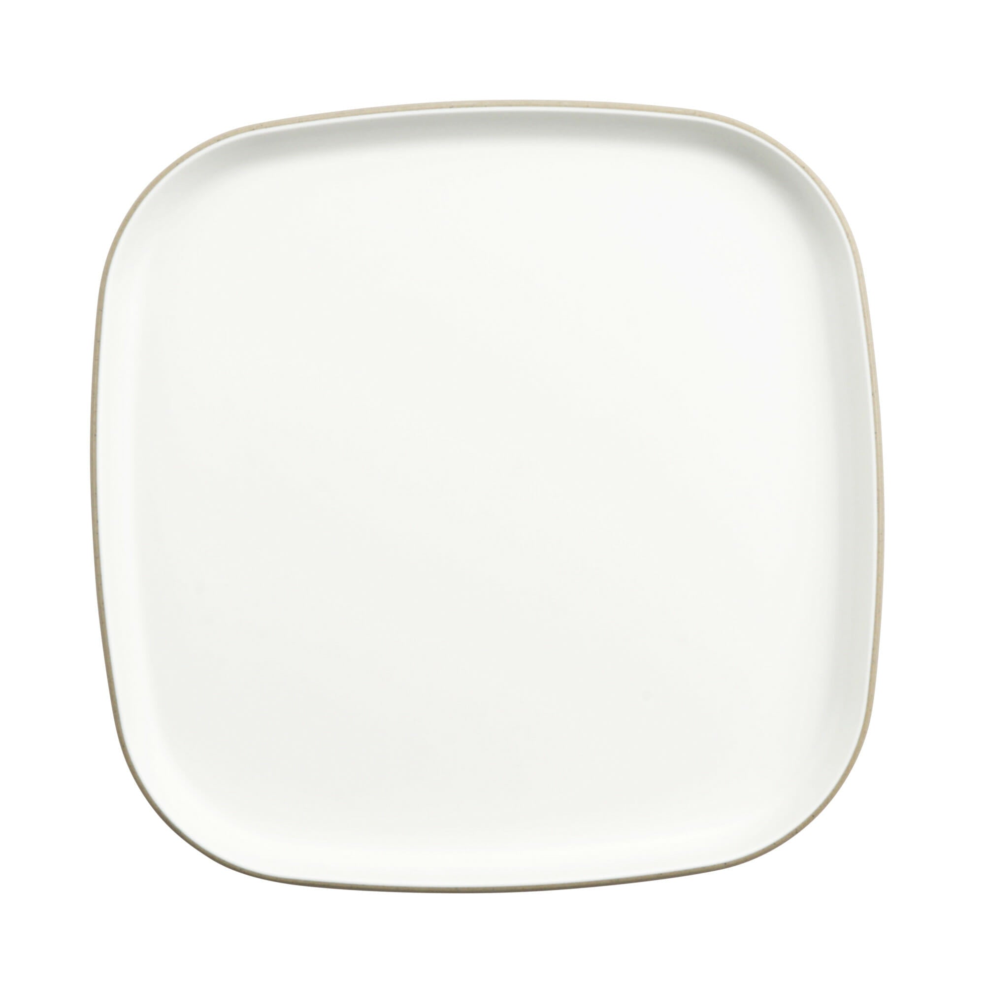 Cheforward Hatch 12" Square Melamine Plate, Touch of Honey/Sandstone
